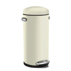 Simplehuman 30L Retro Round Pedal Bin – Cream